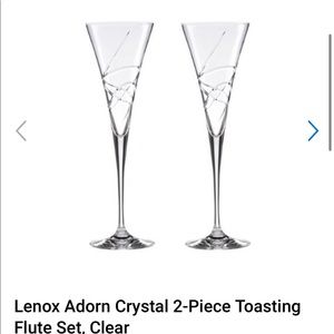 NWT LENOX Adorn Toasting Flute Pair